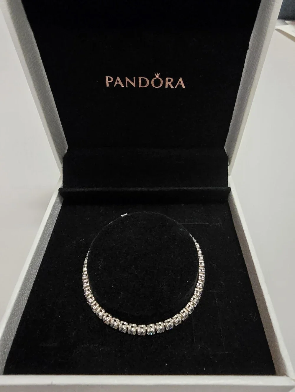Pandora Sterling Silver Sparkling Tennis Bracelet